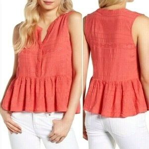 cupcakes & cashmere Coral Tank Top